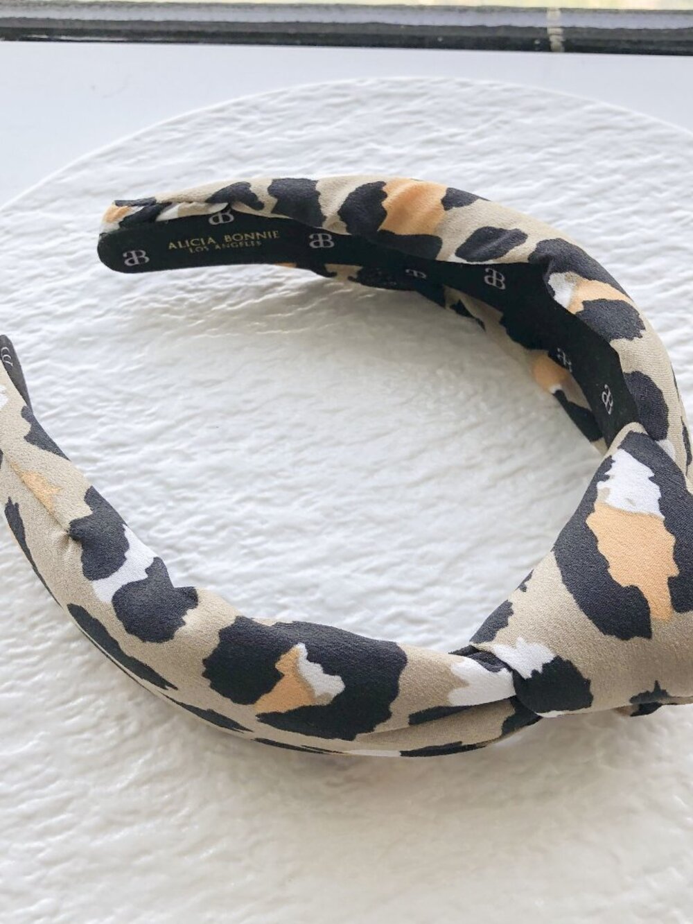 Alicia Bonnie Padded Headband Leopard Print Knotted Headband